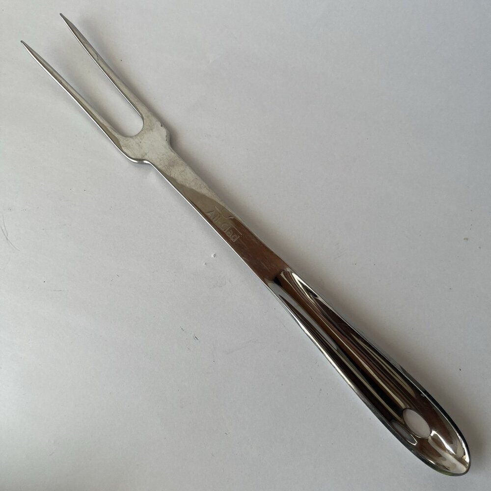 All-Clad Stainless Steel Meat Fork 13.5 Inch Silver Carving Serving Fork